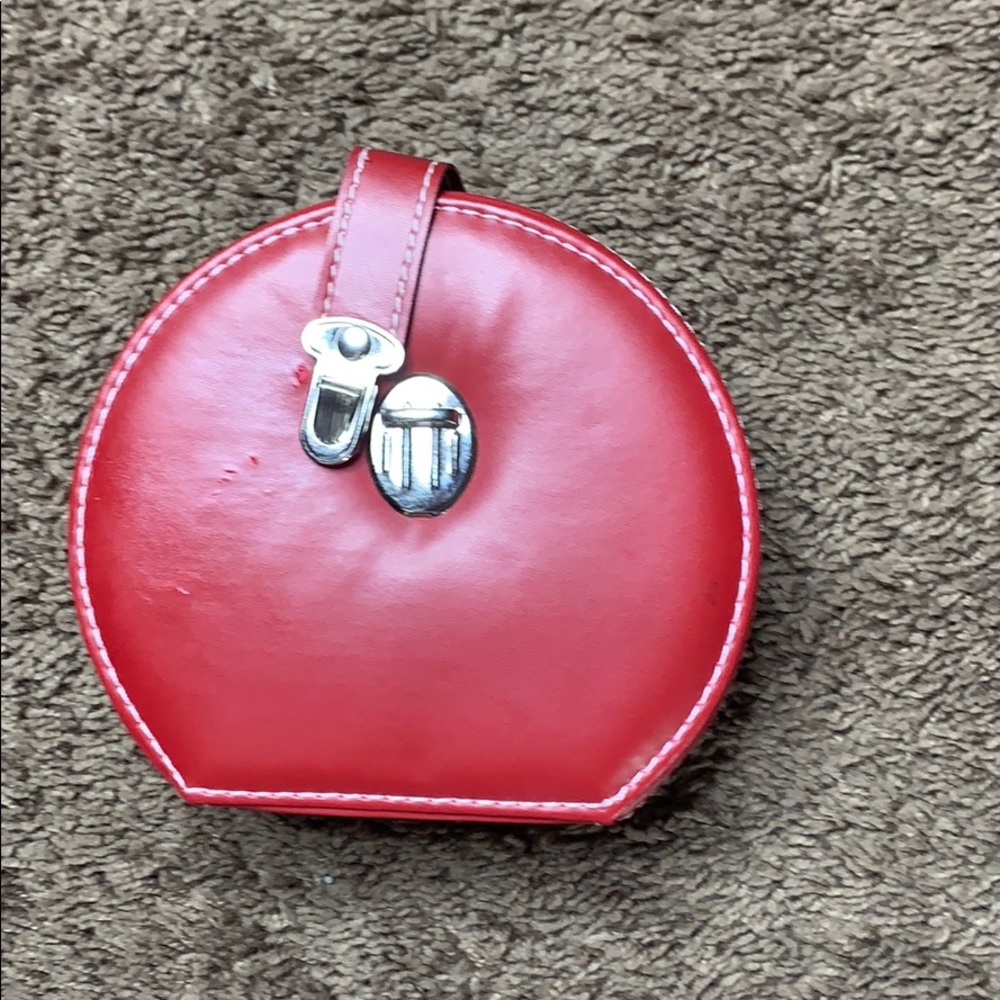Red Vintage Clutch/ Jewelry Organizer